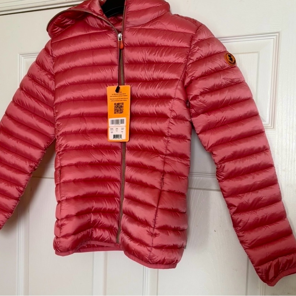 SAVE THE DUCK Kids Coral Hooded Puffer Jacket - Picture 2 of 6